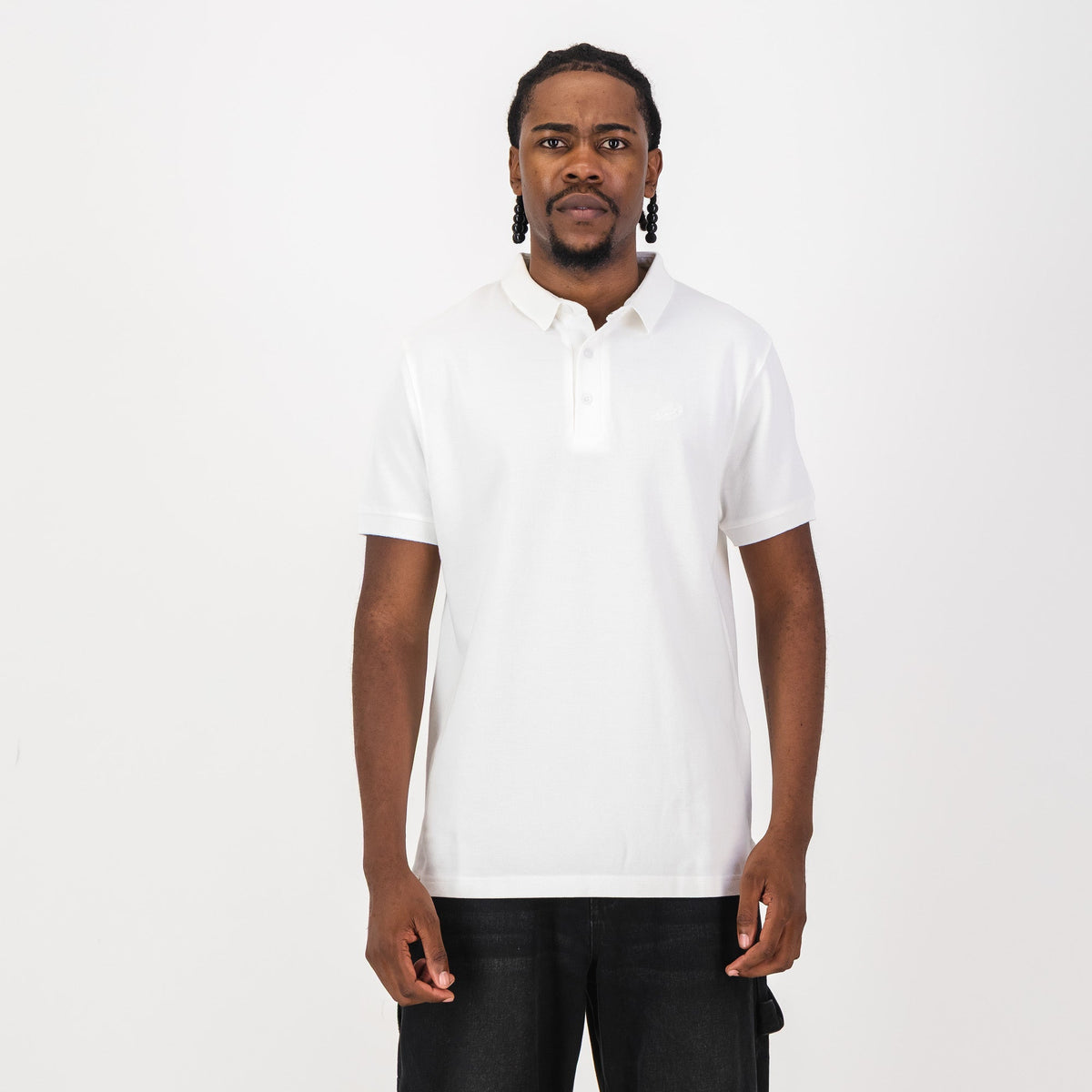 Springboks Tonal Embroidery SS Polo- White