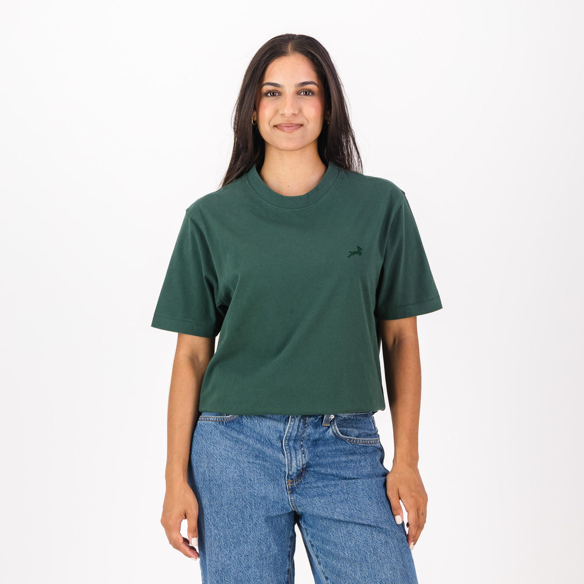 Springboks Tonal SML EMB Bok Crew Tee-OS Green