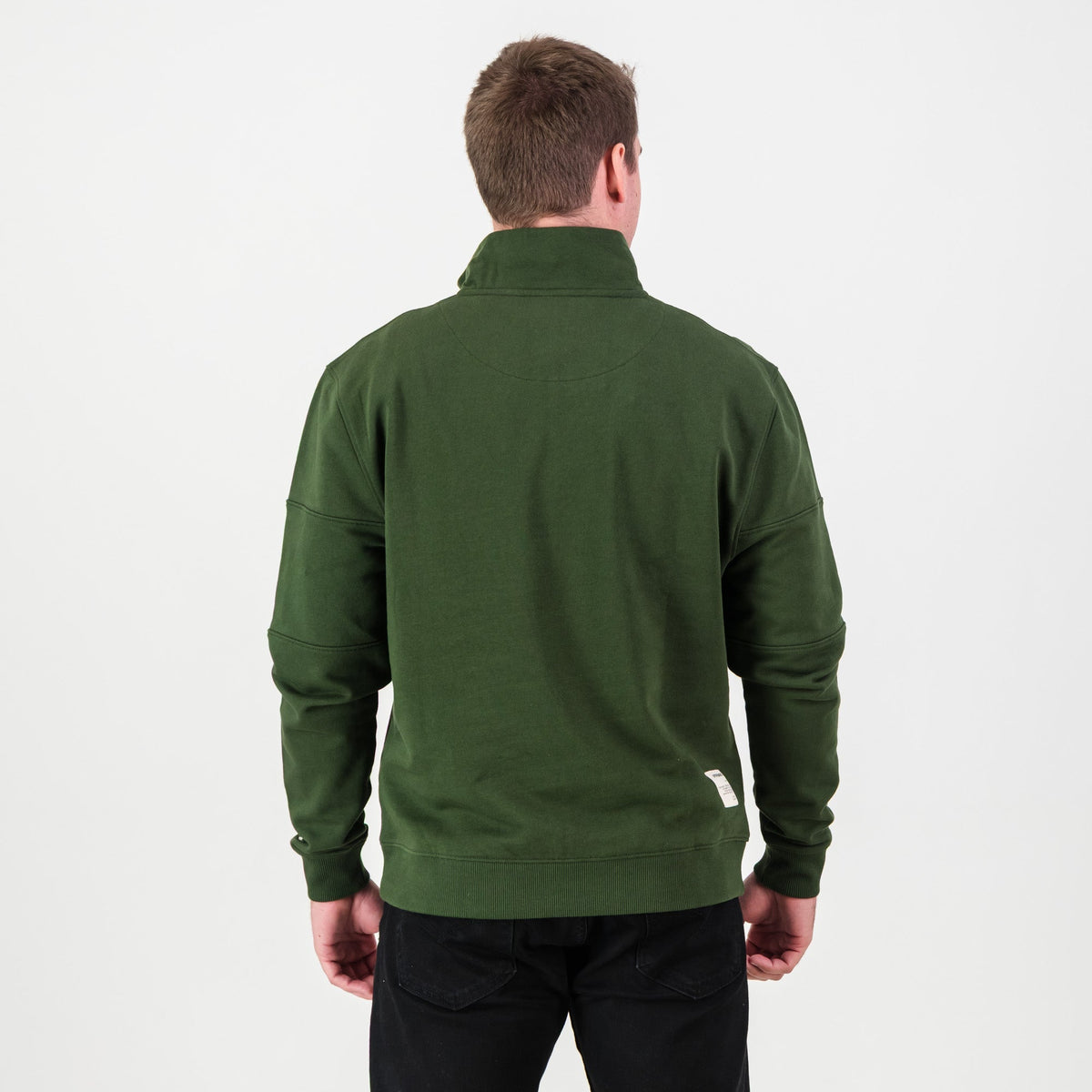 Springboks Word Quarter Zip Sweat-Military Olive