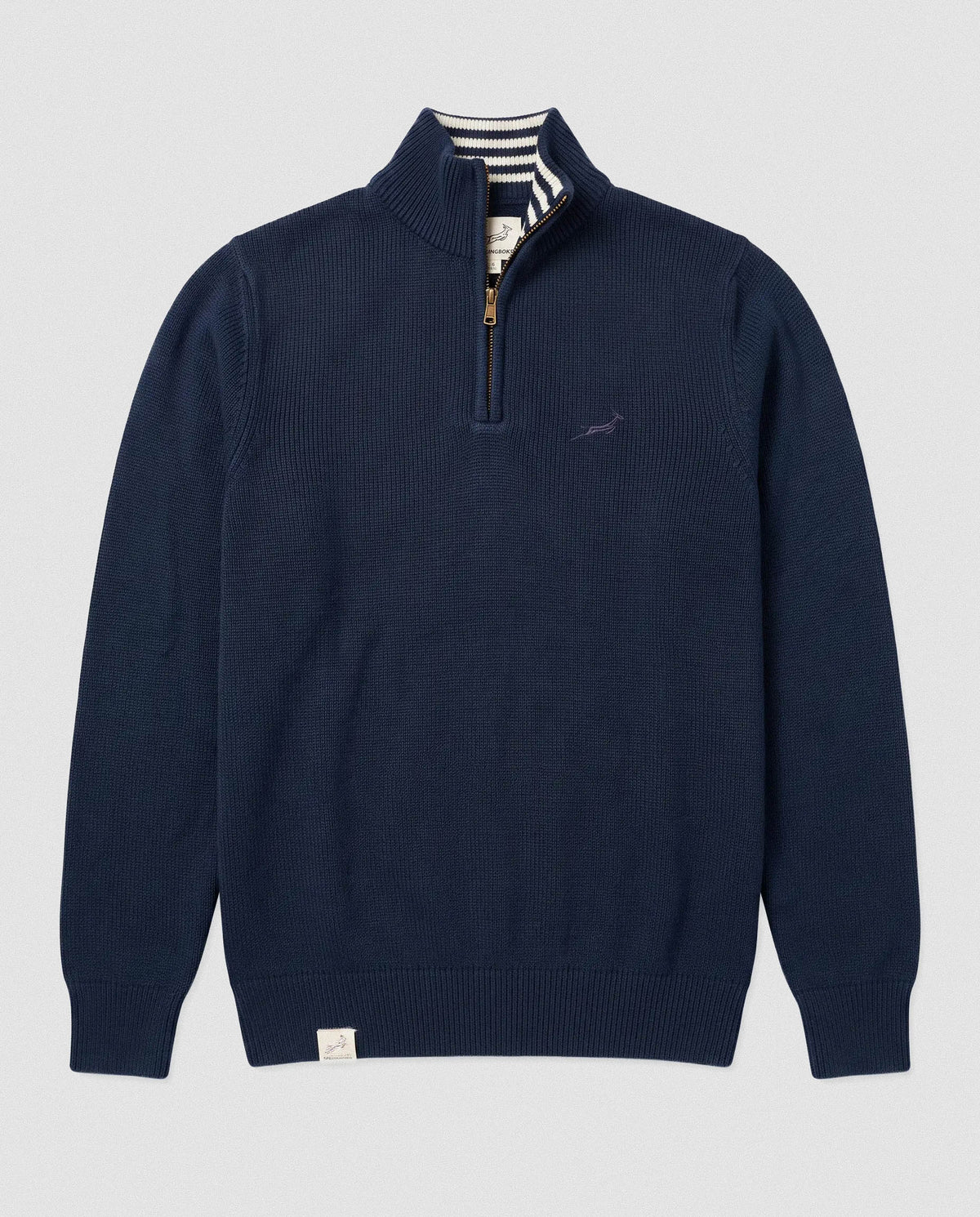 Springboks Premium Quarter Zip Knit-Navy