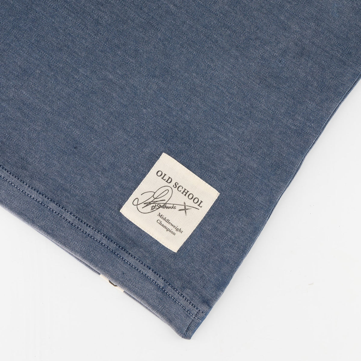 Stillknocks Acid Wash Boxy Crew Tee- Faded Denim