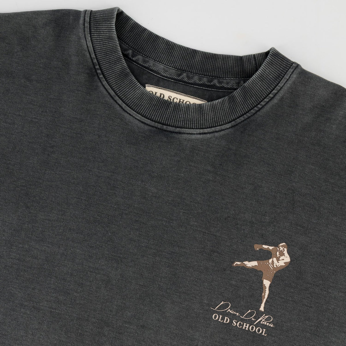 Stillknocks Acid Wash Boxy Crew Tee- Turb Grey