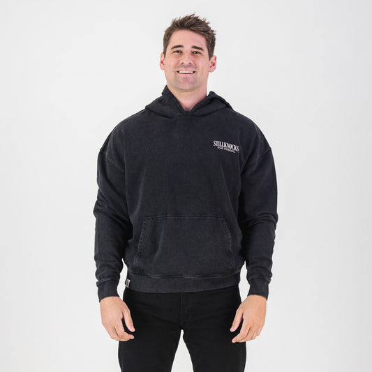 Stillknocks Acid Wash Hoodie Sweat- Black