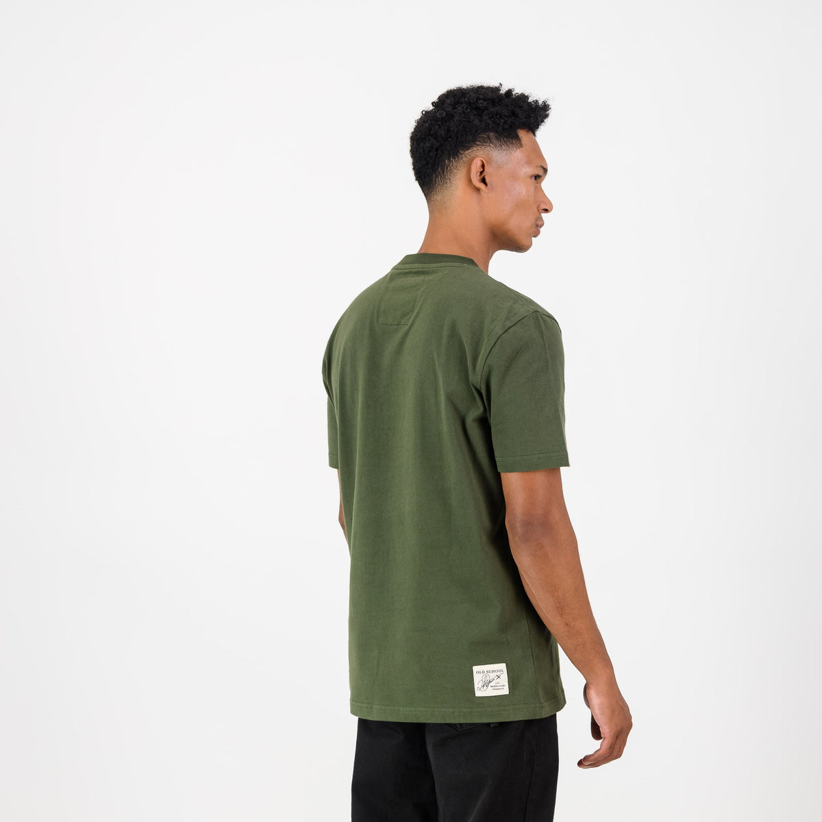 Stillknocks Built Diff Regular Crew Tee-Military Olive
