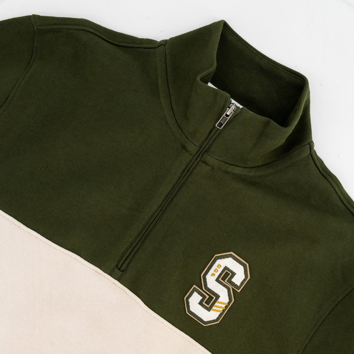 Stillknocks S Hoop Quarter Zip Sweat-Military Olive
