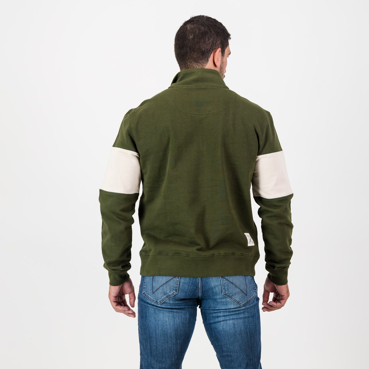 Stillknocks S Hoop Quarter Zip Sweat-Military Olive